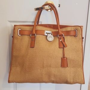 Michael kors straw bag